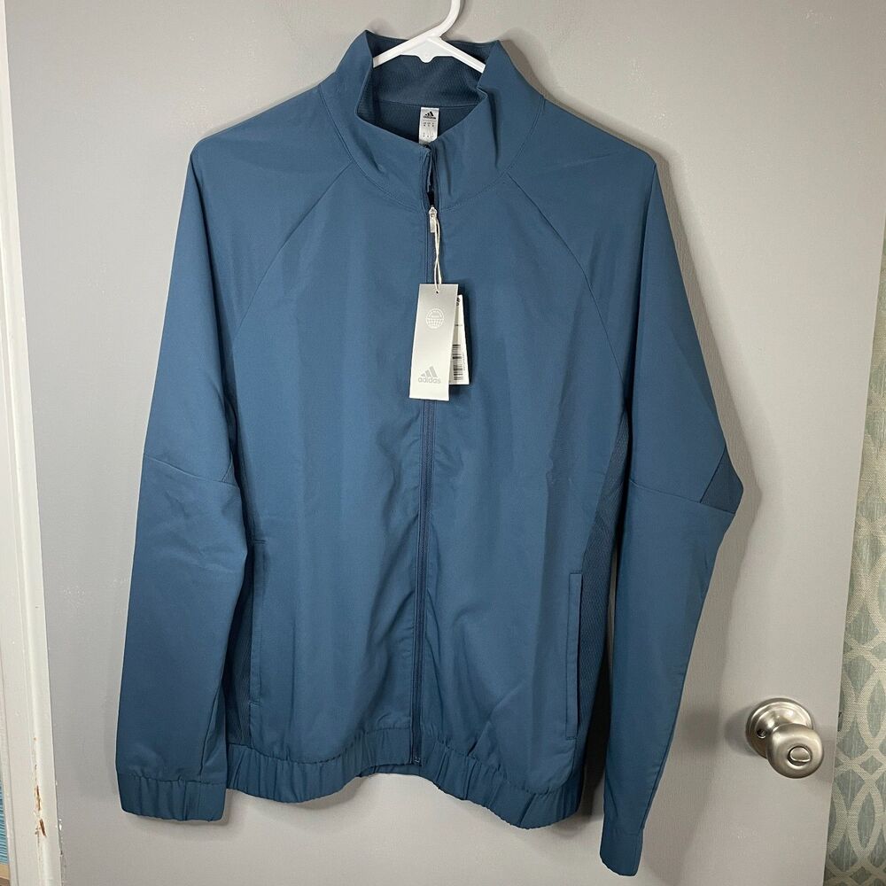 Adidas Womens M Mock Neck Golf Running Lightweight Windbreaker NWT